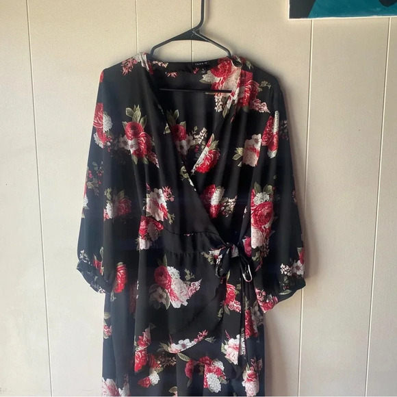 torrid Tops - Torrid hi-low floral wrap top - 1X